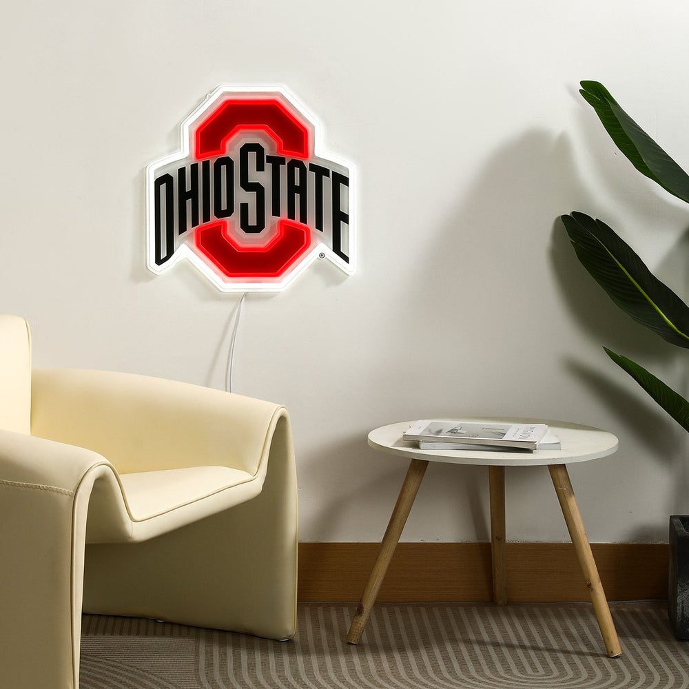 Ohio State Buckeyes logo LED neon sign