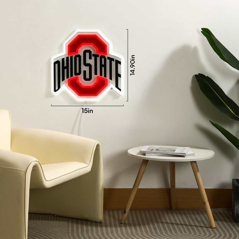 Ohio State Buckeyes logo LED neon sign