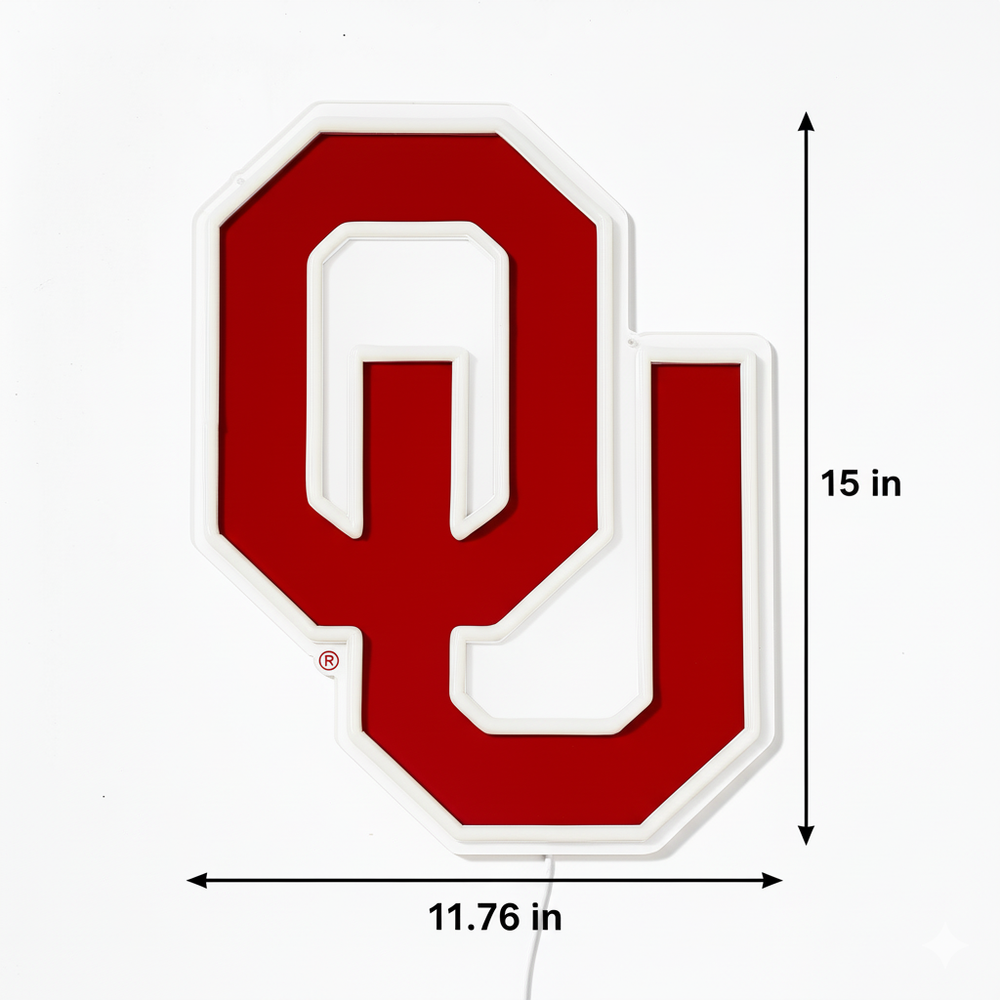 Oklahoma Sooners Logo LED Neon Sign - Saturday Neon