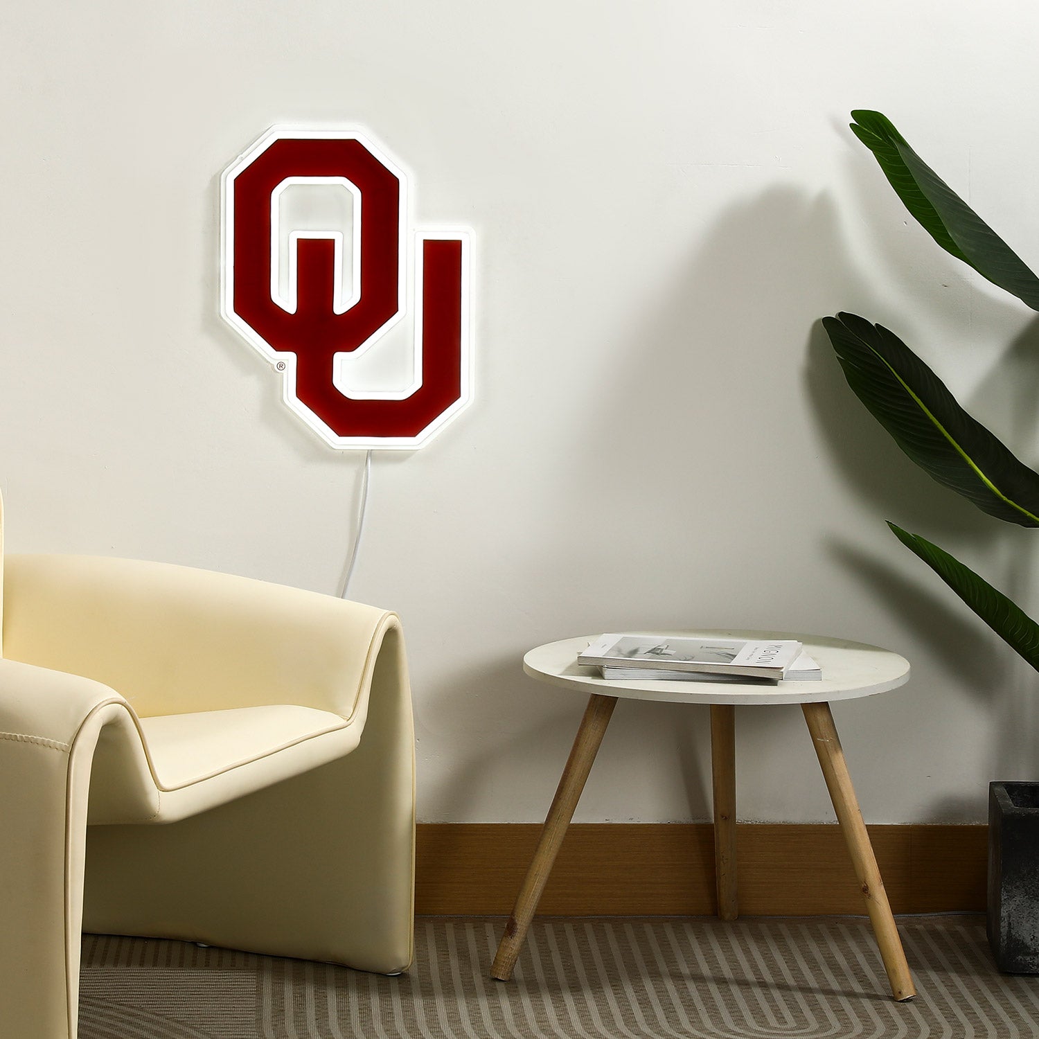 Oklahoma Sooners Logo LED Neon Sign - Saturday Neon