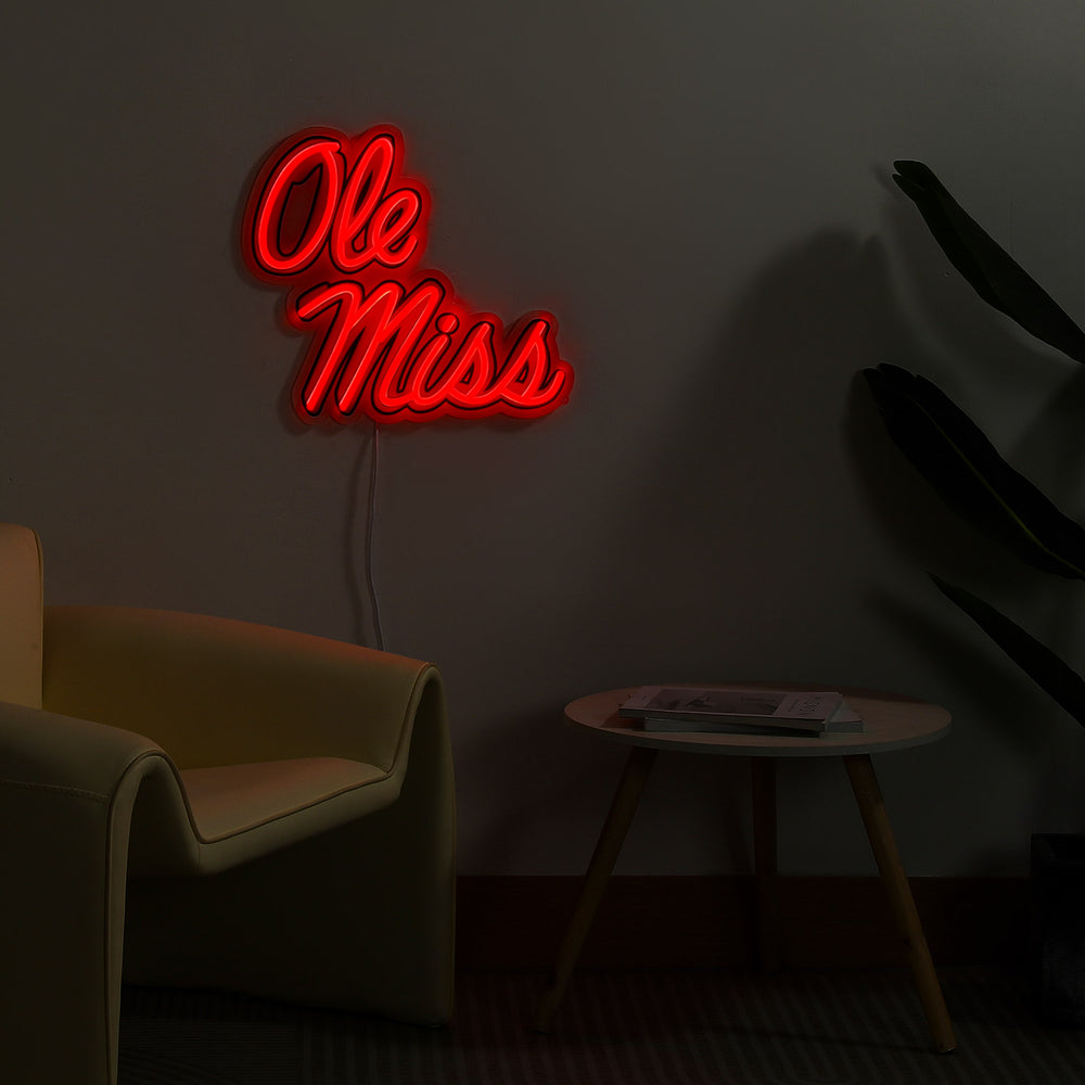Ole Miss Rebels LED Neon Sign - Saturday Neon