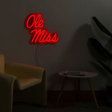 Ole Miss Rebels LED Neon Sign - Saturday Neon