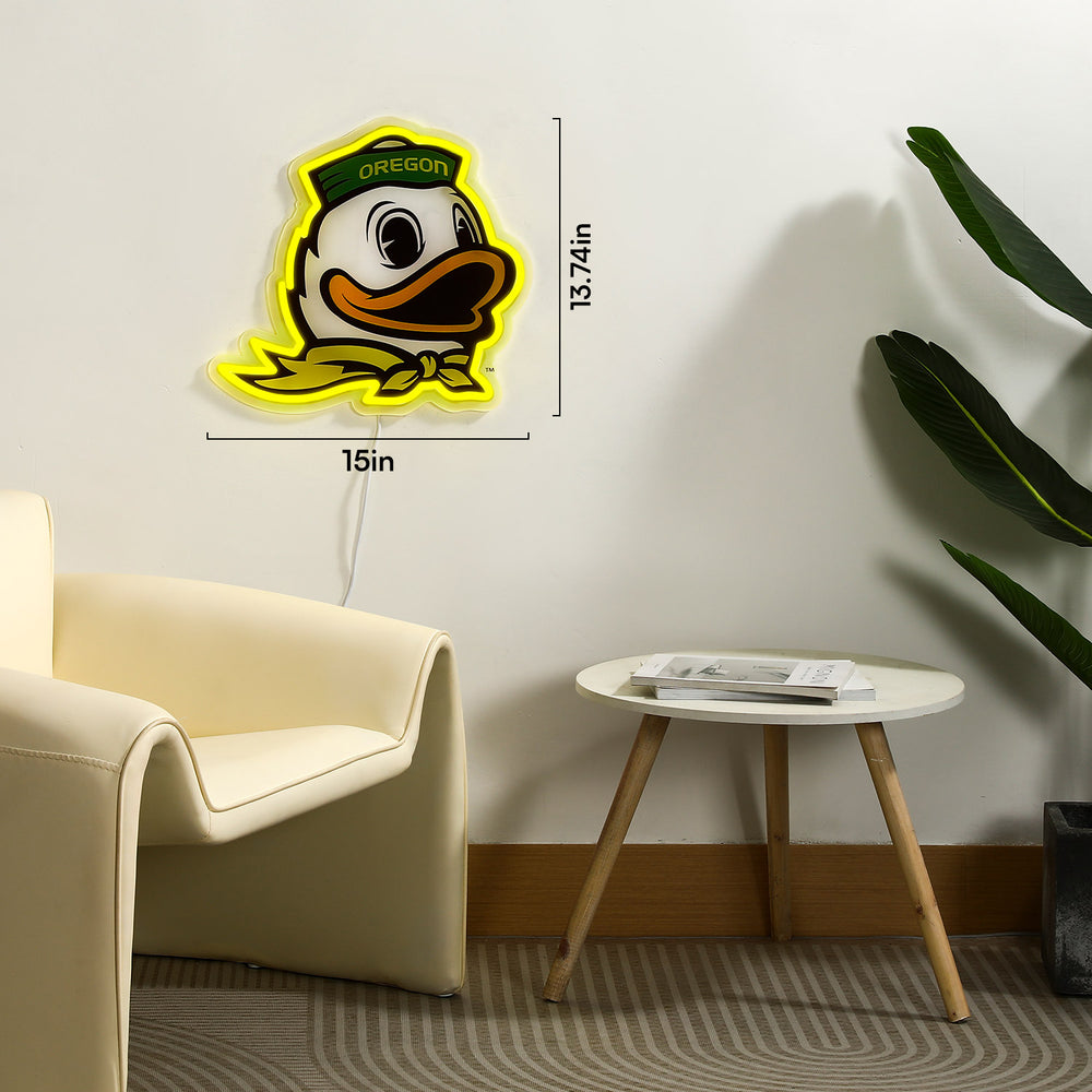 Oregon Duck Logo LED Neon Sign - Saturday Neon