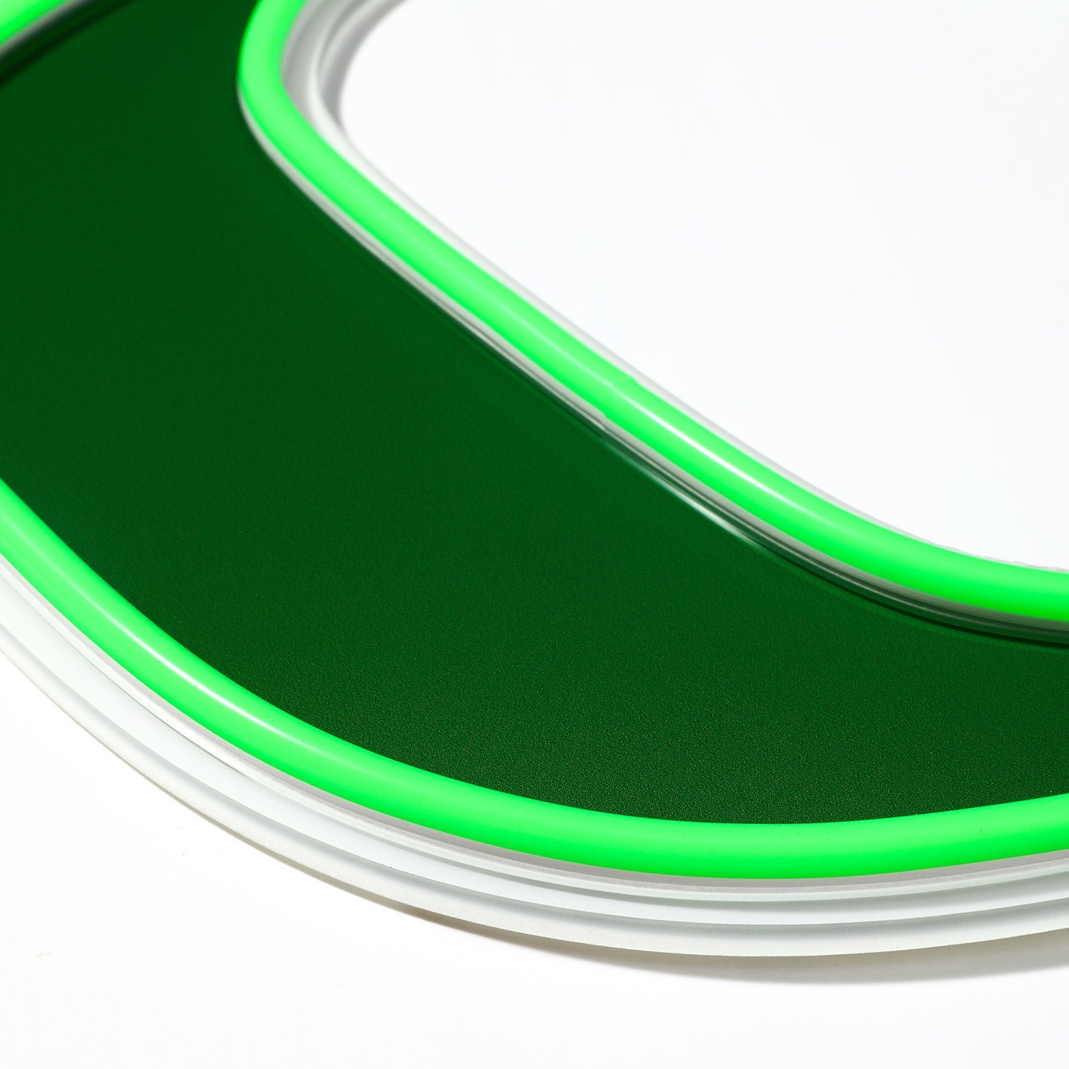 Oregon Ducks logo LED neon sign at a side angle