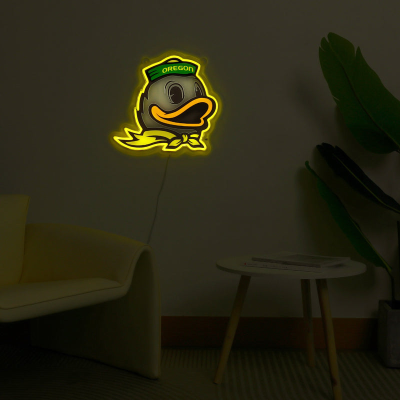 Oregon Duck Logo LED Neon Sign - Saturday Neon