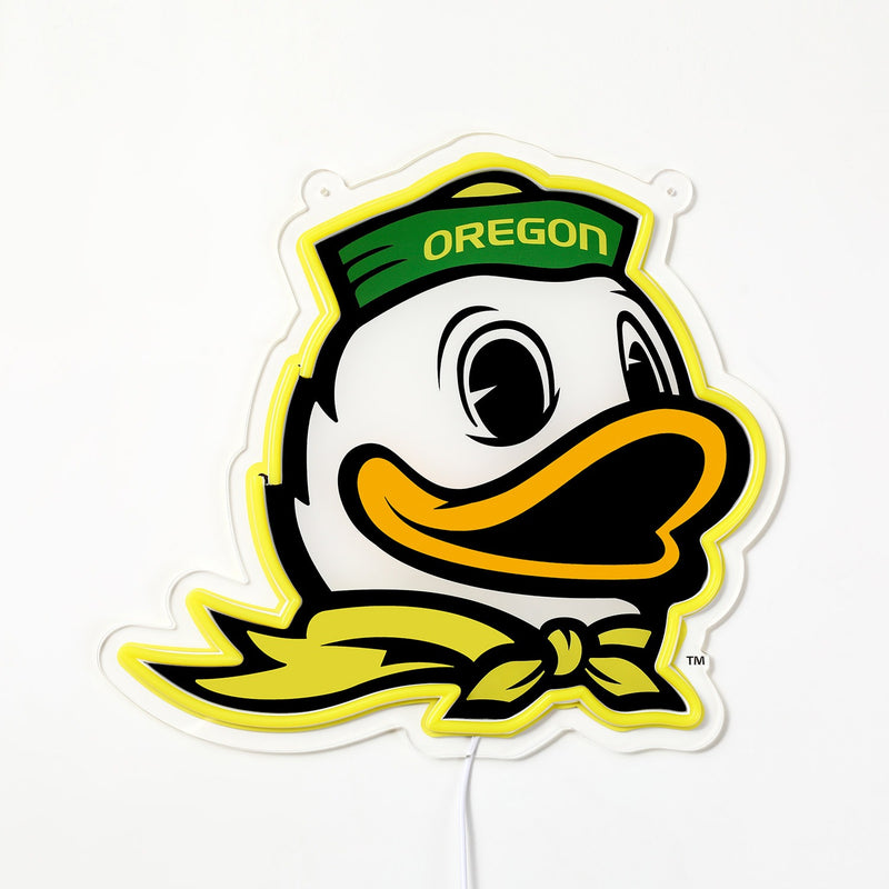 Blemished Oregon Duck Logo Sign - Saturday Neon