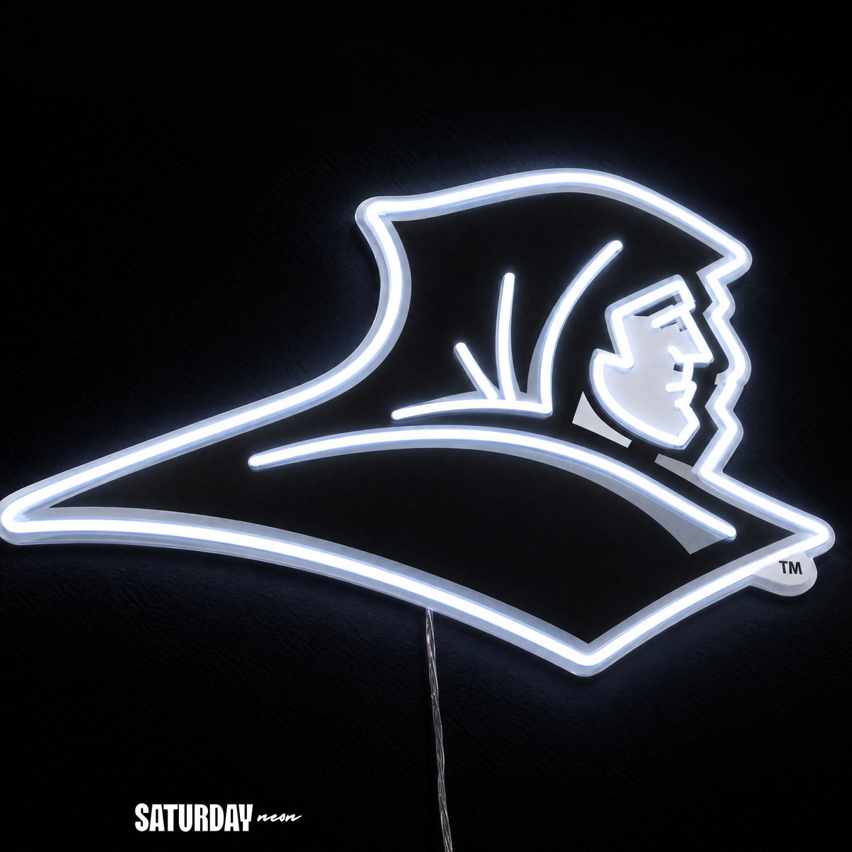 Providence Friars LED Neon Sign - Max (32" x 22.63") close-up - Saturday Neon