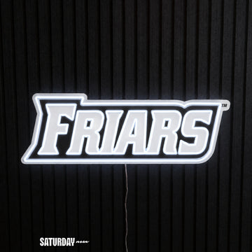 Providence Friars Wordmark LED Neon Sign - 24" x 8.37" - Saturday Neon