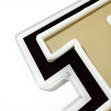 Purdue Boilermakers logo LED neon sign at a side angle