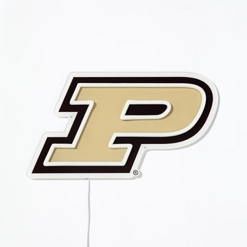 Purdue Boilermakers logo LED neon sign turned off