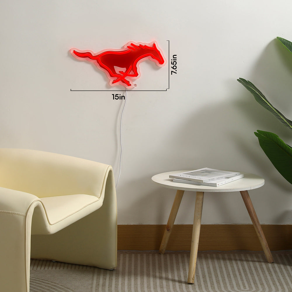 SMU Mustangs LED Neon Sign - Saturday Neon