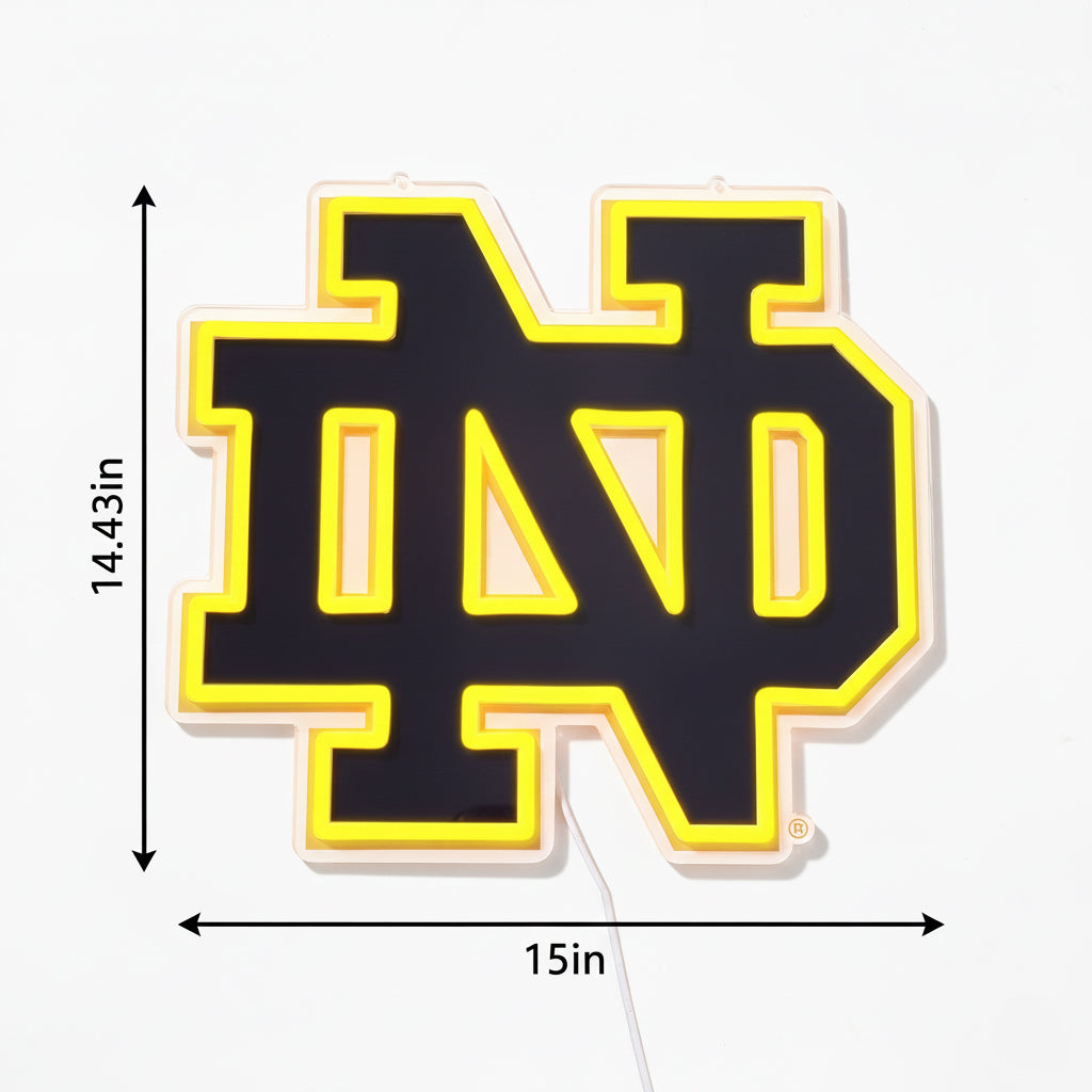 Notre Dame Fighting Irish LED Neon Sign - Saturday Neon