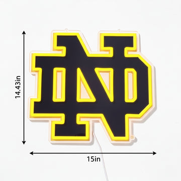 Notre Dame Fighting Irish LED Neon Sign - Saturday Neon