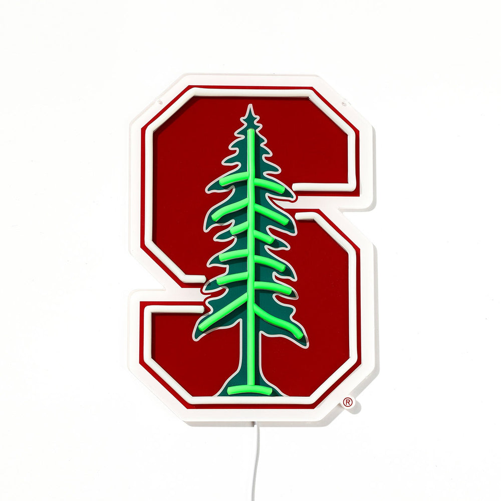 Stanford Cardinal logo LED neon sign turned off