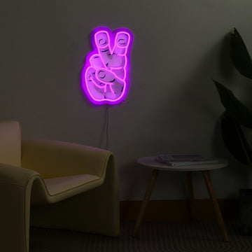 TCU Horned Frogs Hand Logo LED Neon Sign - Saturday Neon