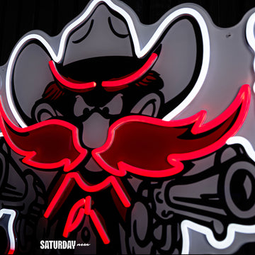 Texas Tech Raider Red Mascot LED Neon Sign - 24" x 20.41"