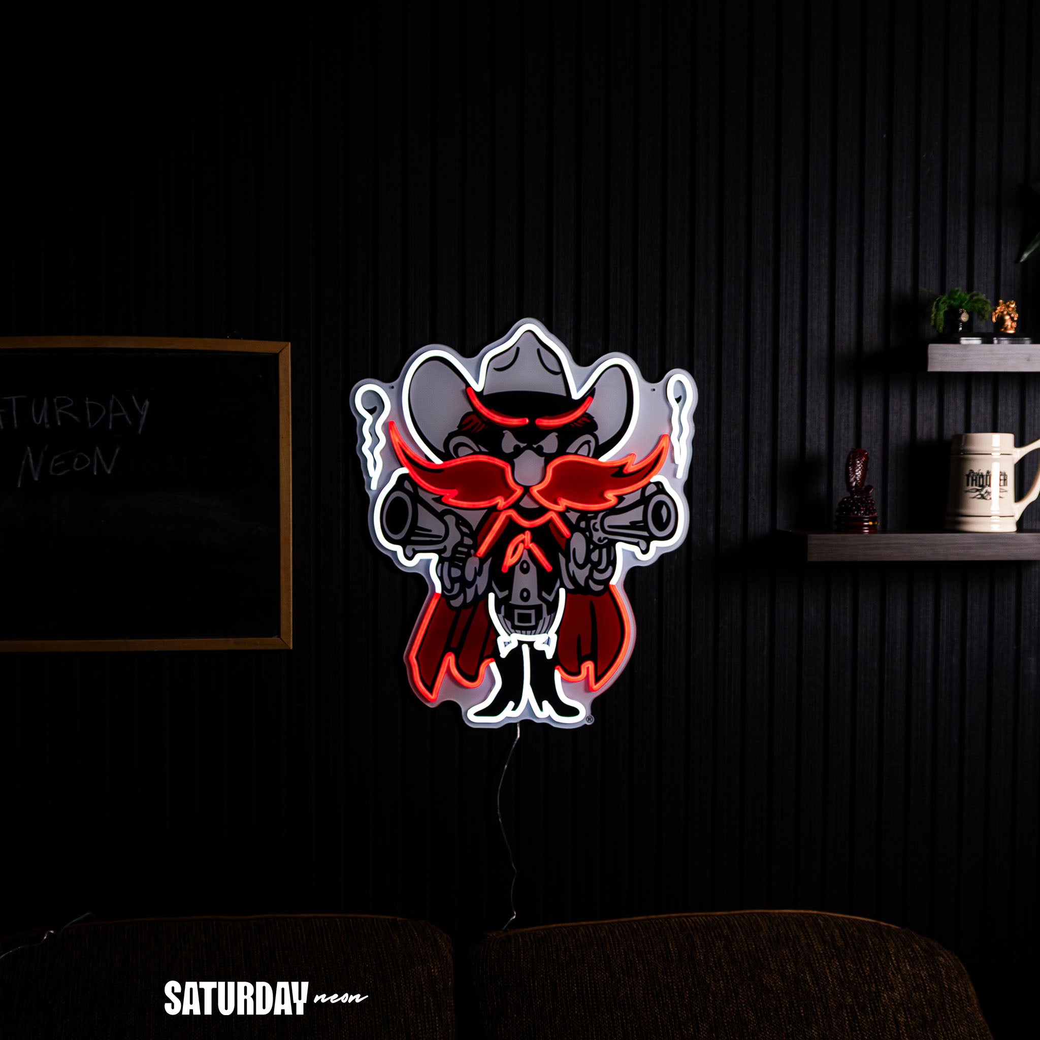 Texas Tech Raider Red Mascot LED Neon Sign - 24" x 20.41"