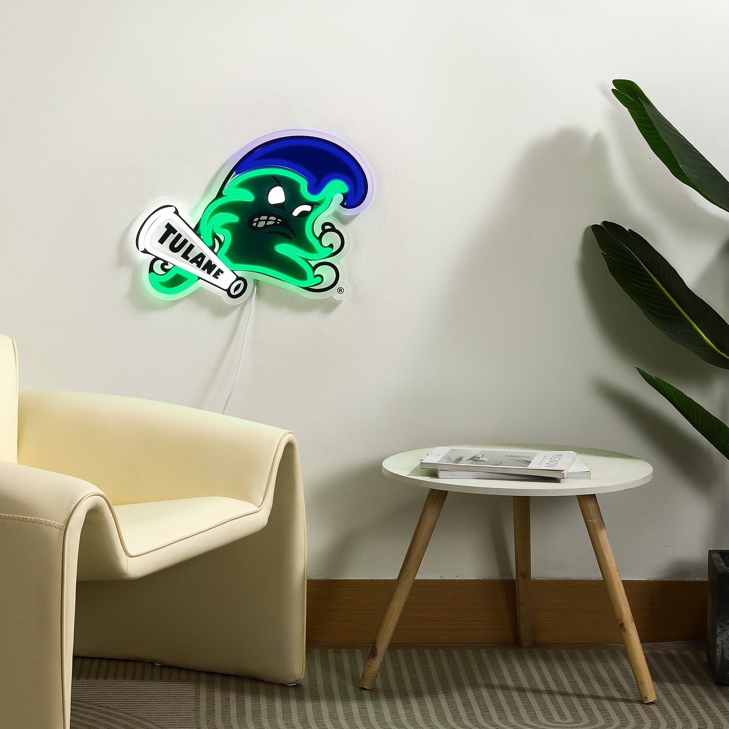 Tulane Green Wave LED Neon Sign - Saturday Neon
