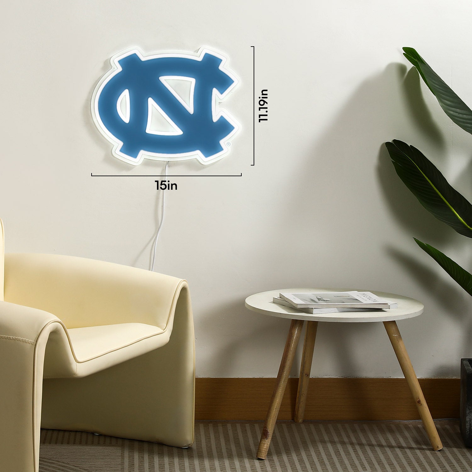 North Carolina Tar Heels LED Neon Sign - Saturday Neon