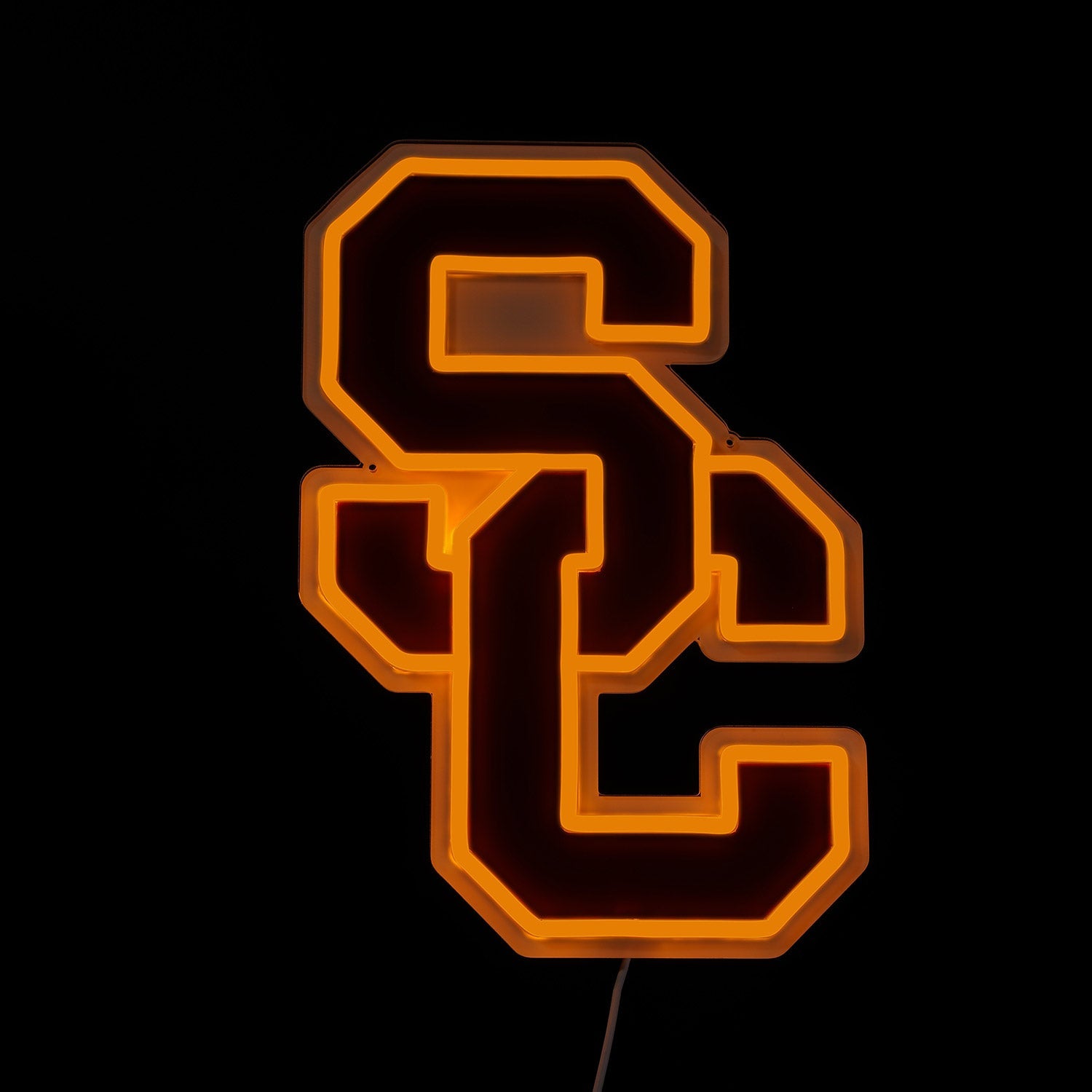 USC Trojans logo LED neon sign lit up
