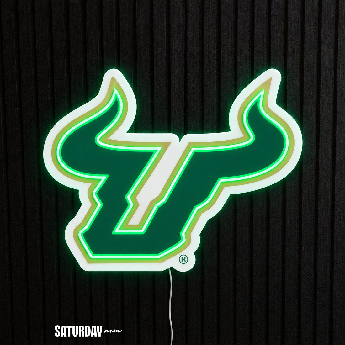 USF Bulls LED Neon Sign - Standard (15" x 12.21") - Saturday Neon