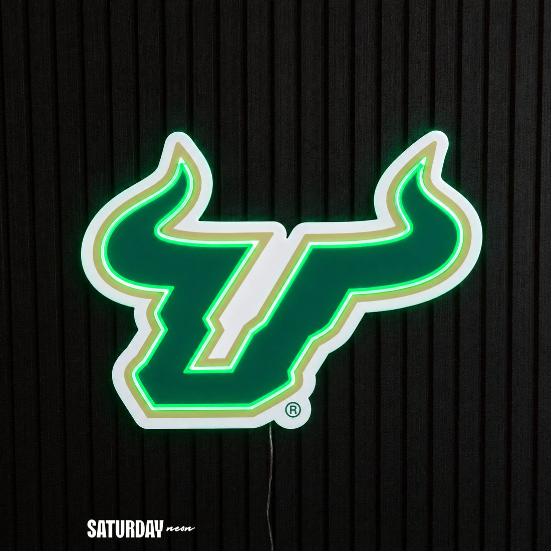 USF Bulls LED Neon Sign - Max (32" x 26.05") - Saturday Neon