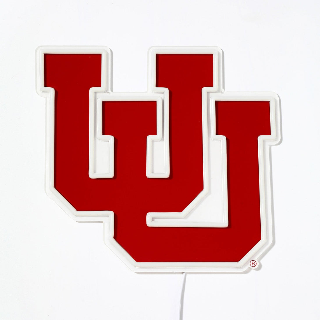 Utah Utes logo LED neon sign turned off