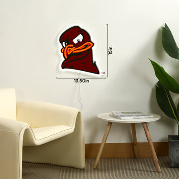 Virginia Tech HokieBird LED Neon Sign - Saturday Neon