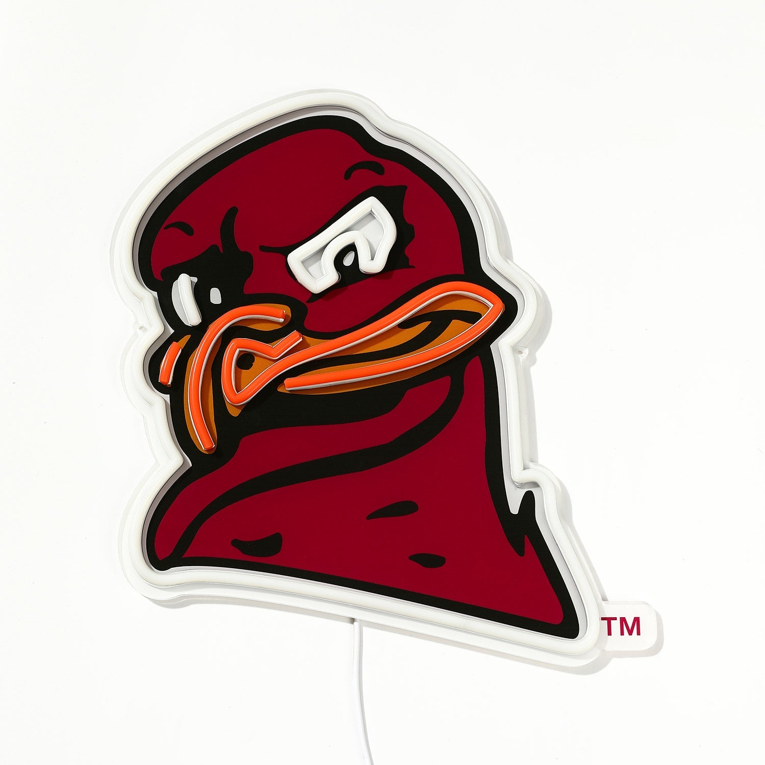Virginia Tech HokieBird LED neon sign turned off