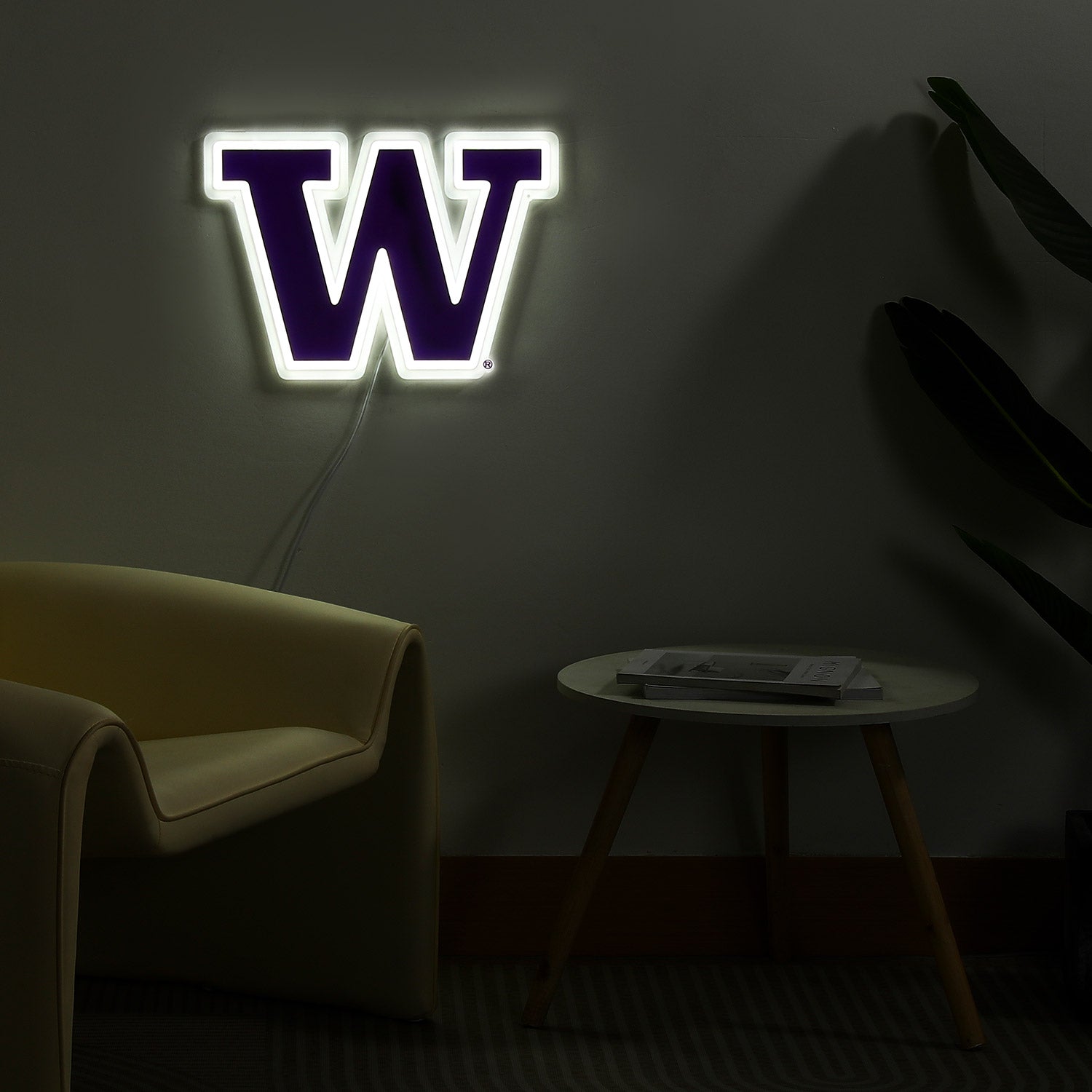 Washington Huskies logo LED neon sign