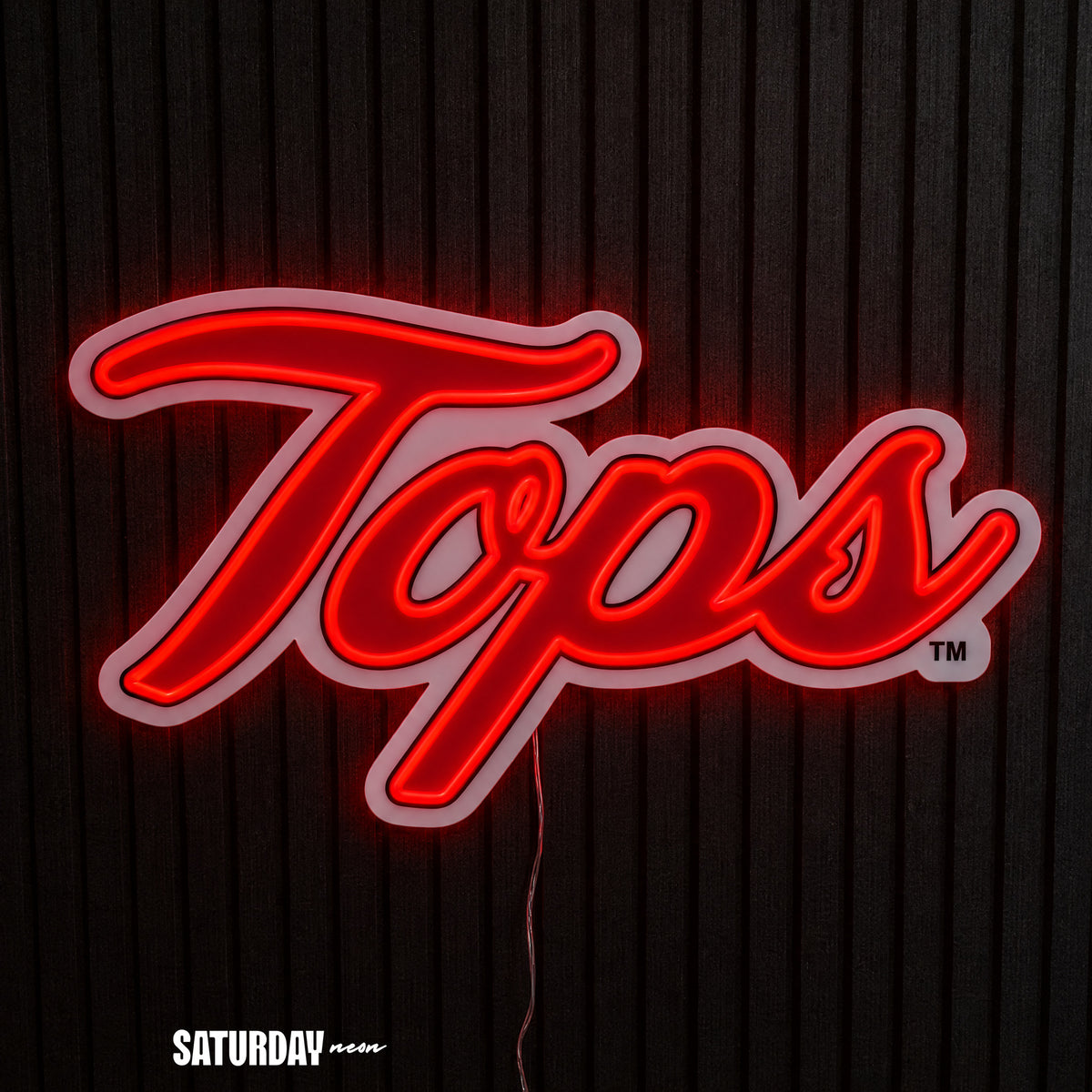 Western Kentucky Hilltoppers Tops Script LED Neon Sign - 24" x 13.85" - Saturday Neon