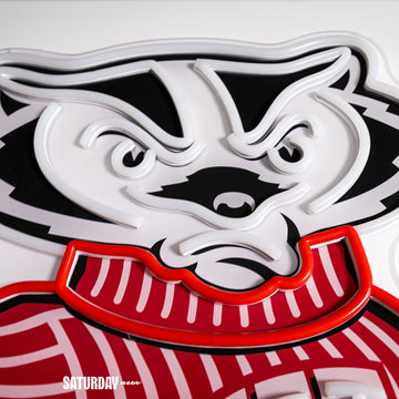 Wisconsin Badgers Bucky Mascot LED Neon Sign - 24" x 18.68"