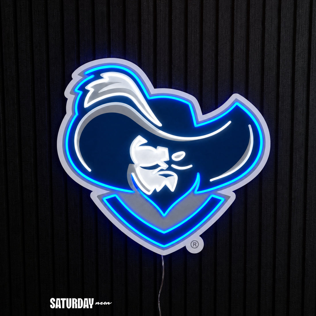 Xavier Musketeers Musketeer LED Neon Sign - 24" x 22.41" - Saturday Neon