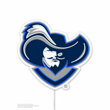 Xavier Musketeers Musketeer LED Neon Sign - 24" x 22.41" switched off - Saturday Neon