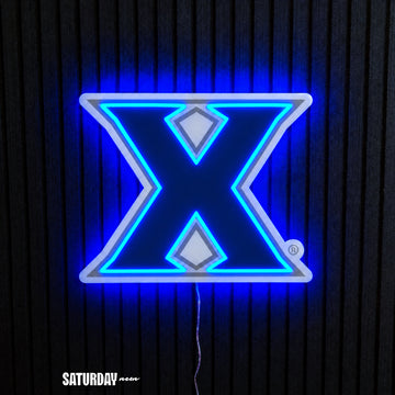 Xavier Musketeers X Primary Mark LED Neon Sign - Plus (24" x 19.42") - Saturday Neon
