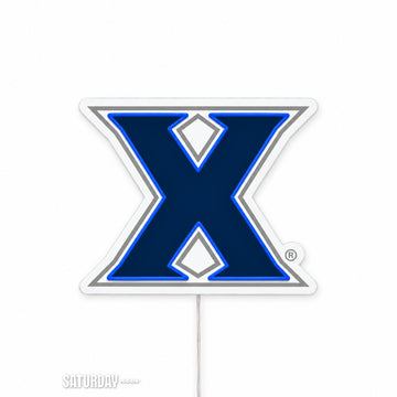 Xavier Musketeers X Primary Mark LED Neon Sign - Plus (24" x 19.42") switched off - Saturday Neon