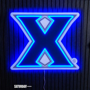 Xavier Musketeers X Primary Mark LED Neon Sign - Max (32" x 25.89") - Saturday Neon