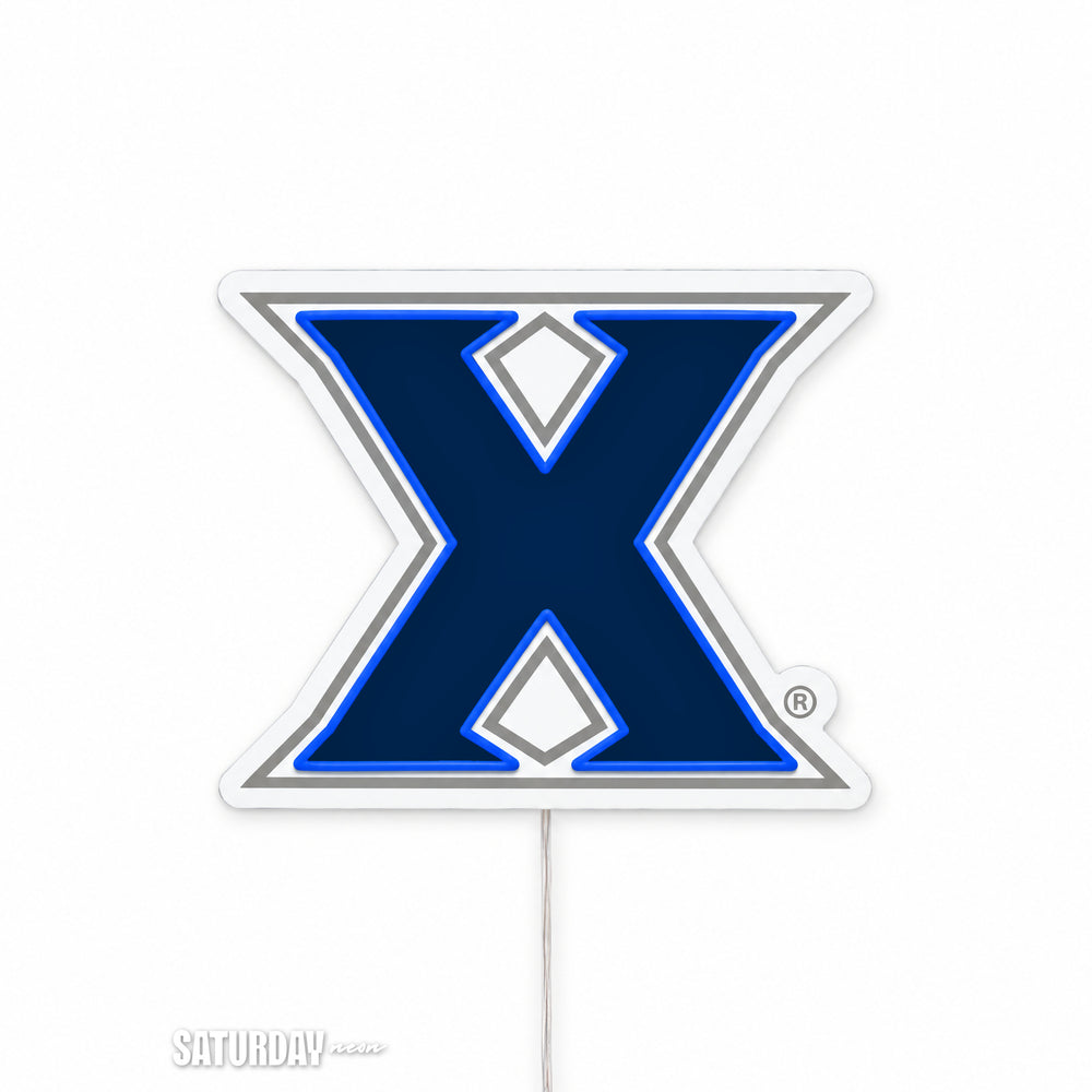 Xavier Musketeers X Primary Mark LED Neon Sign - Max (32" x 25.89") switched off - Saturday Neon