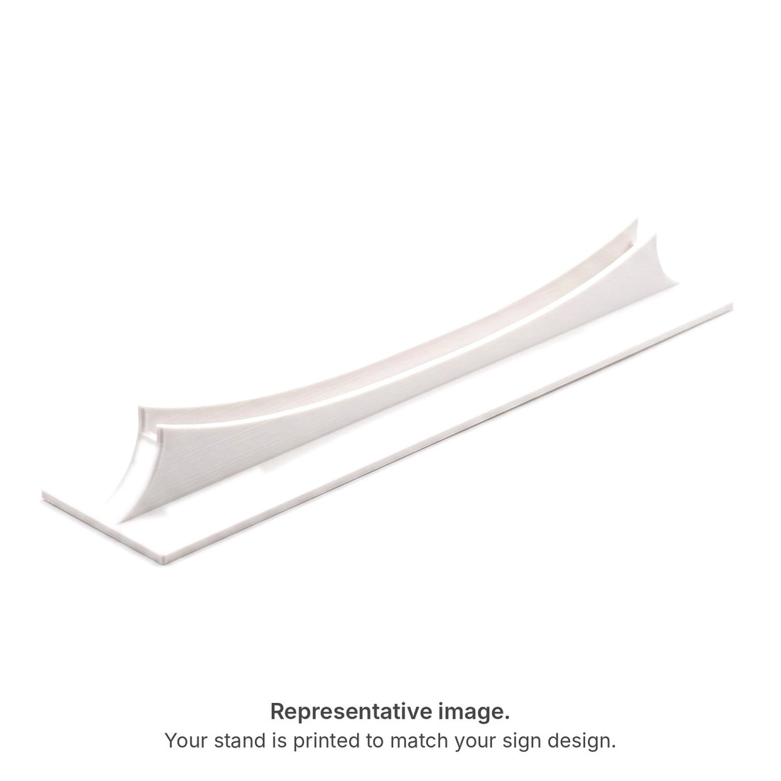 Representative image. Your stand is printed to match your sign design.