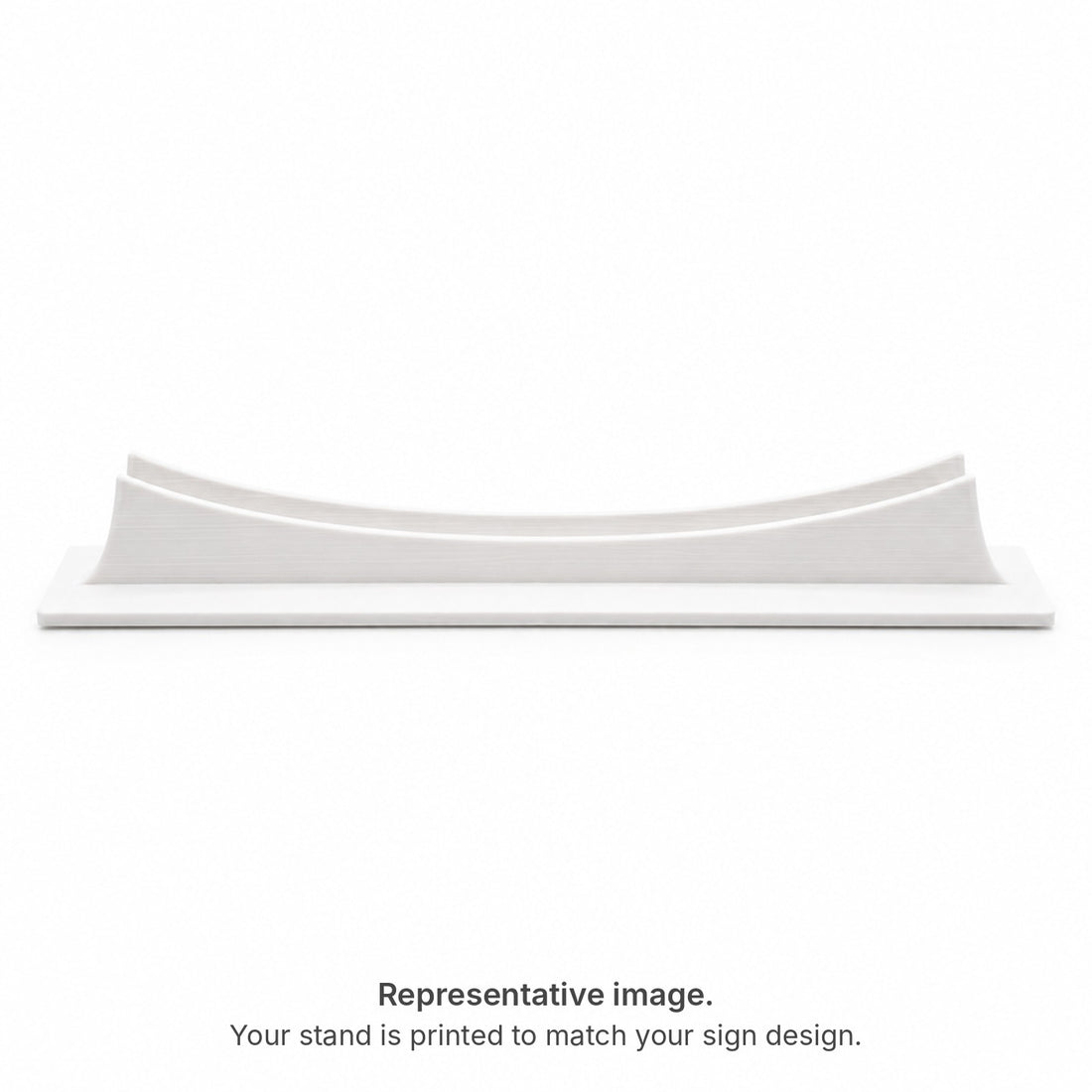 Representative image. Your stand is printed to match your sign design.