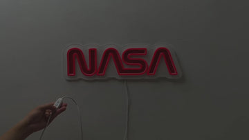 NASA Worm Logo LED Neon Sign