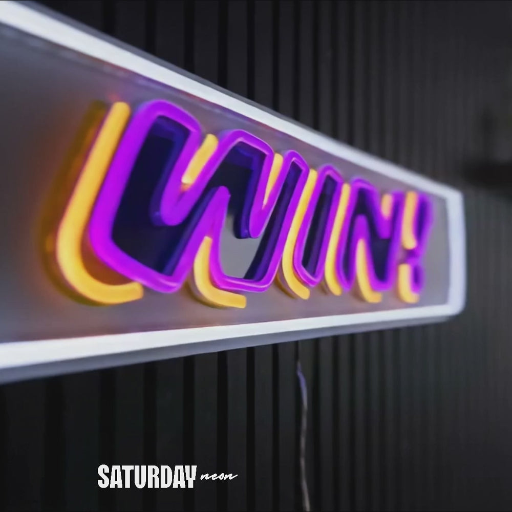 LSU Tigers Win Bar LED Neon Sign - 39" x 5.78"