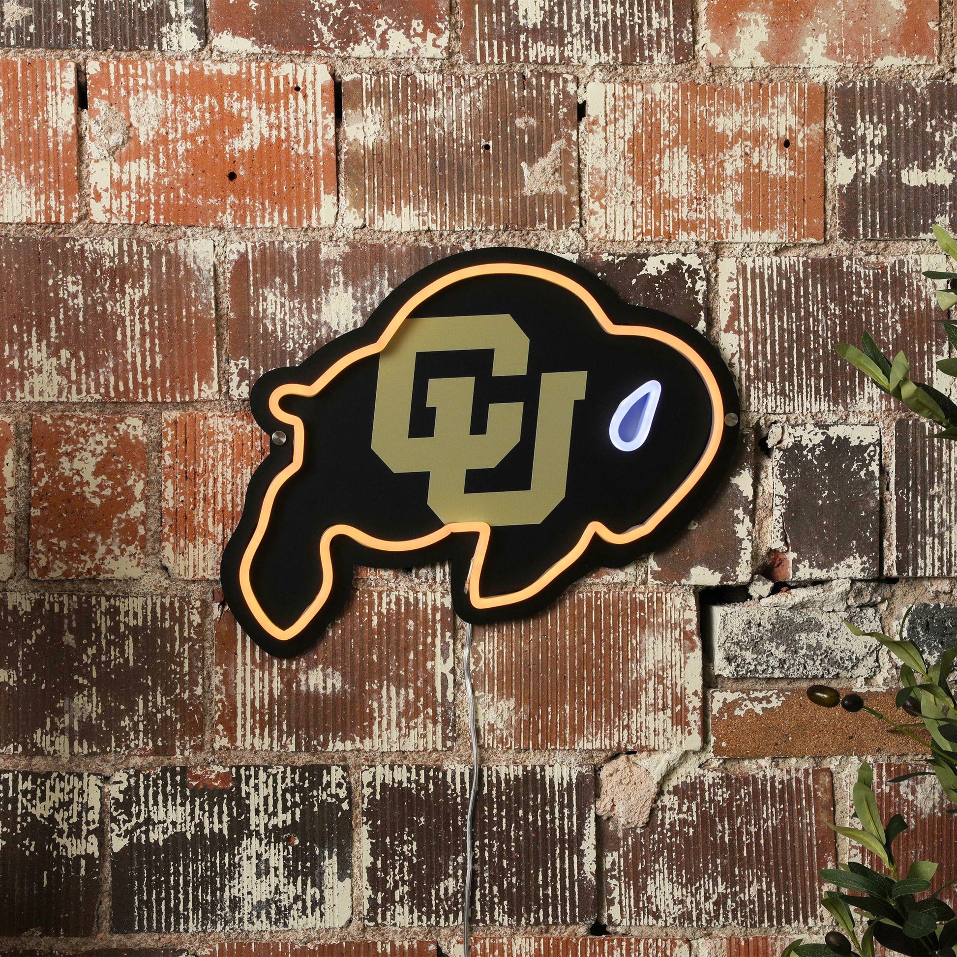 Mini Ralphie Colorado Buffaloes Logo LED Neon Sign - Saturday Neon