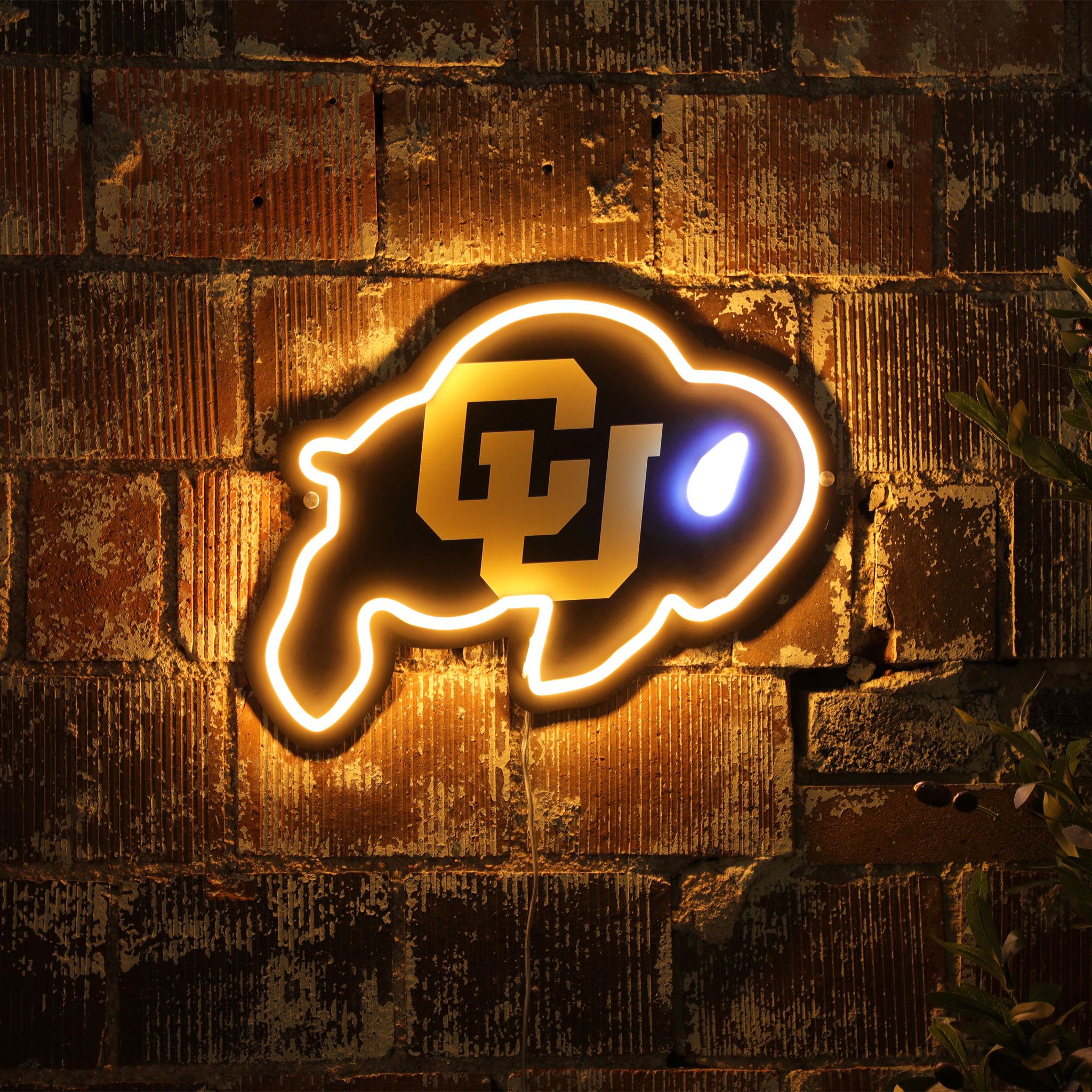 Mini Ralphie Colorado Buffaloes Logo LED Neon Sign - Saturday Neon