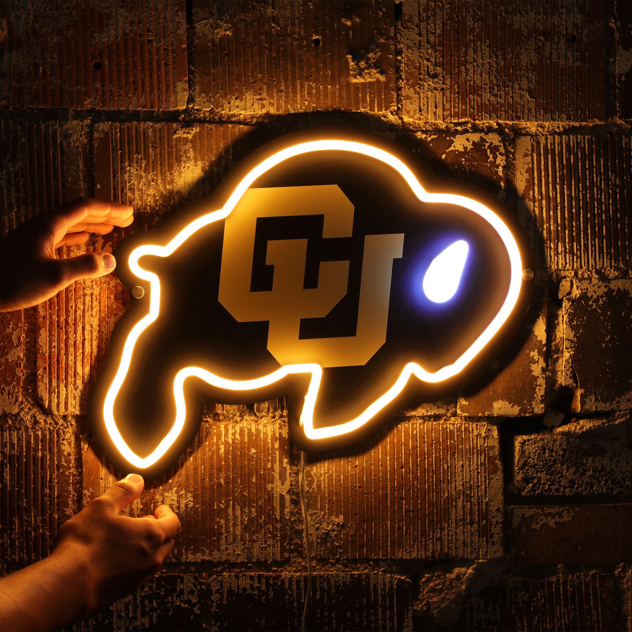 Mini Ralphie Colorado Buffaloes Logo LED Neon Sign - Saturday Neon