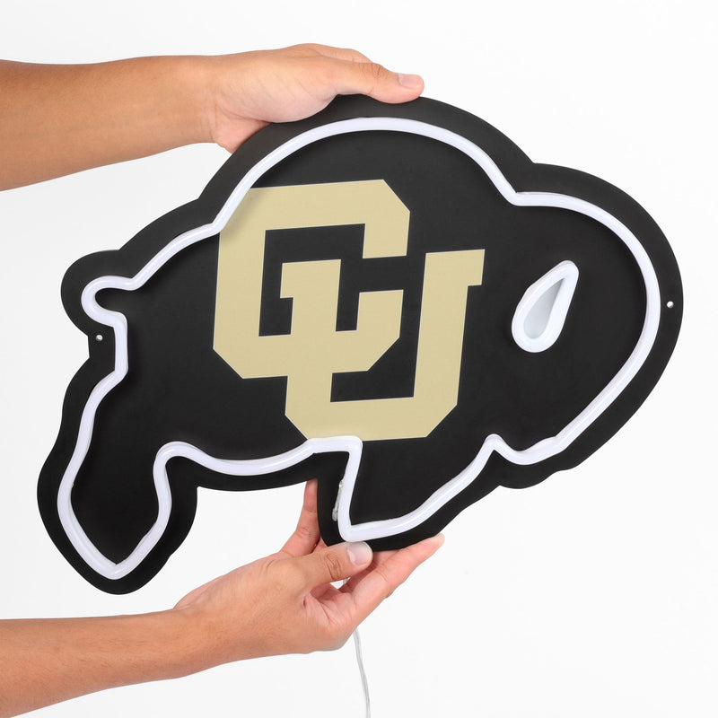 Mini Ralphie Colorado Buffaloes Logo LED Neon Sign - Saturday Neon