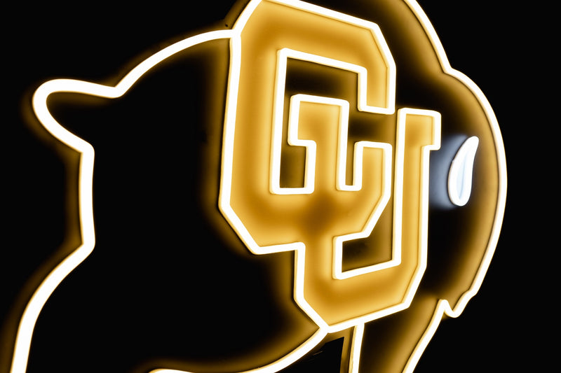 Colorado Buffaloes Ralphie Logo 2.0 LED Neon Sign - Saturday Neon