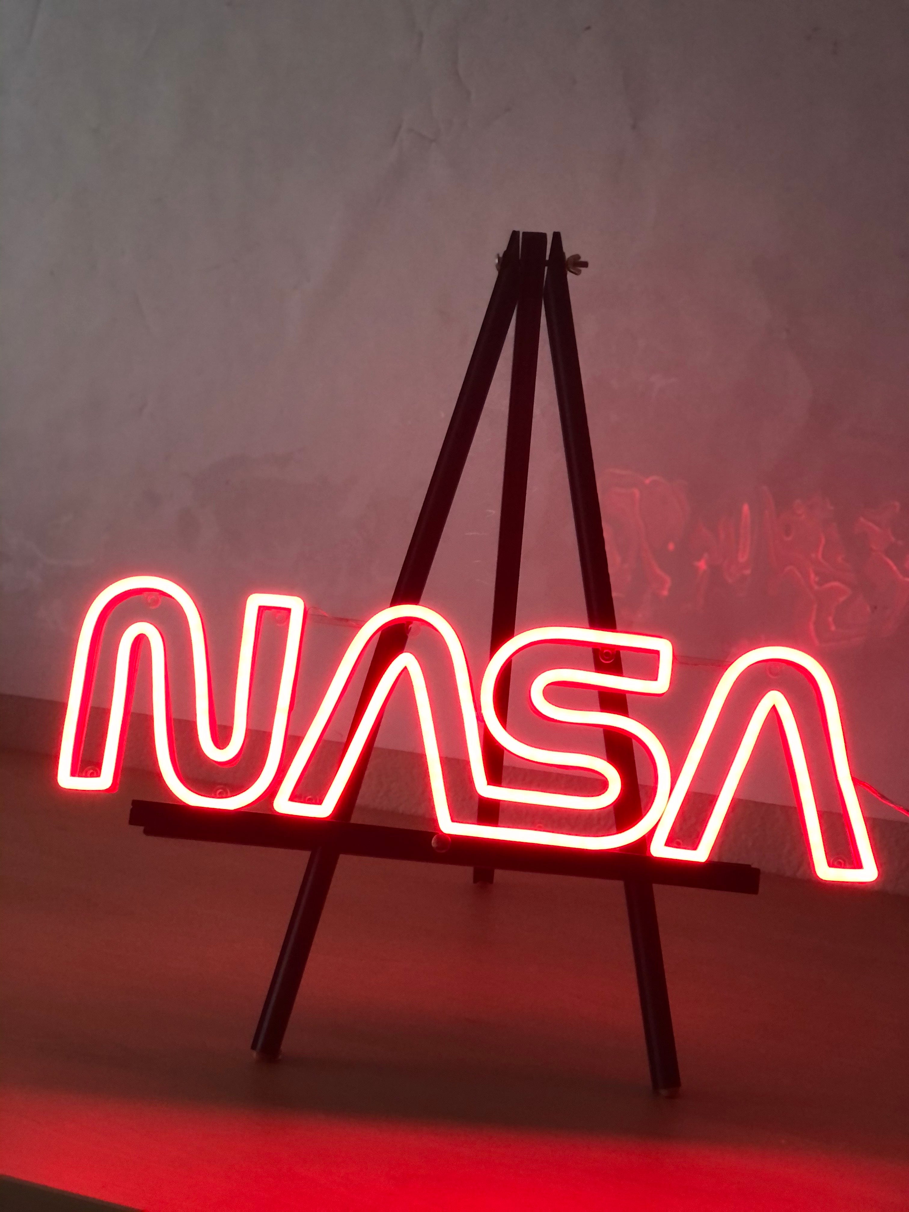 NASA Worm Logo LED Neon Sign - Saturday Neon