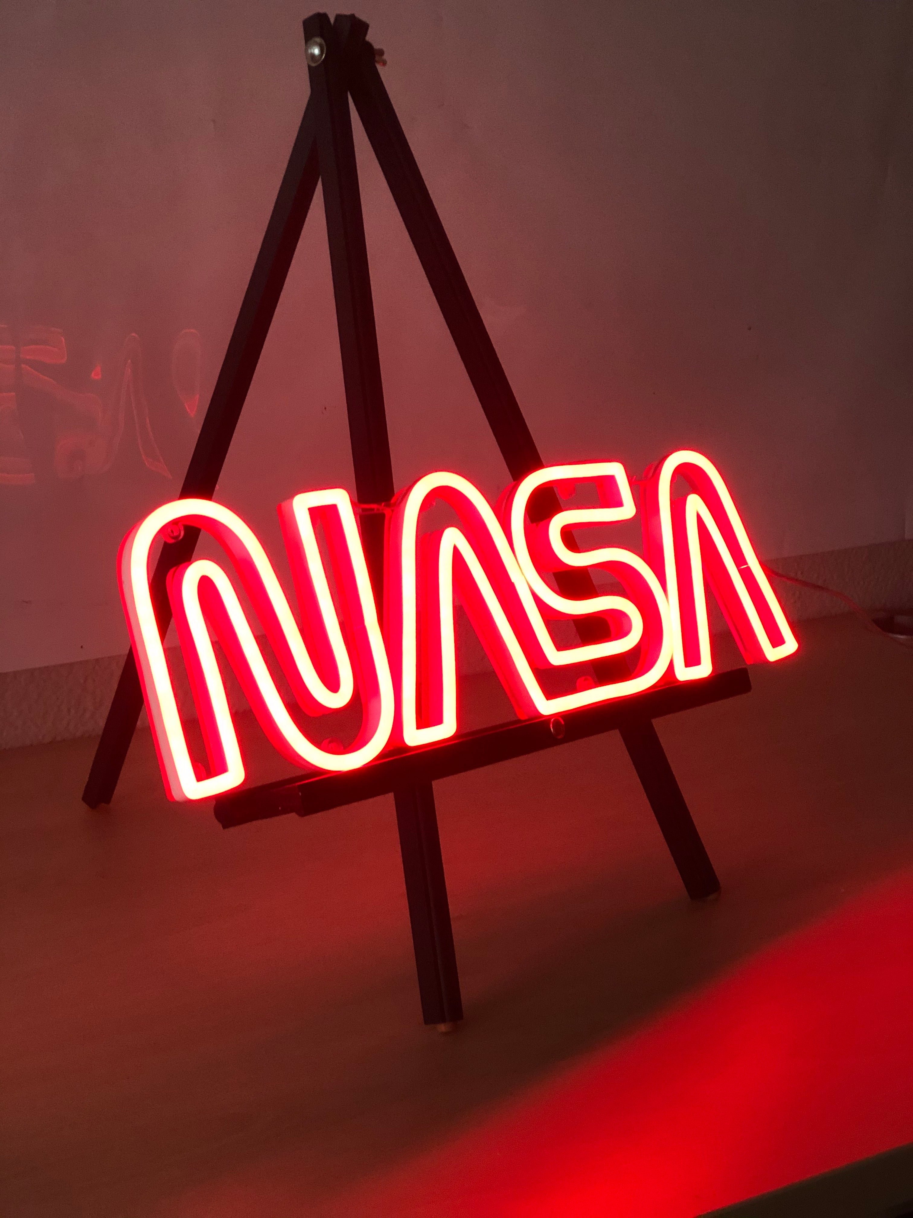 NASA Worm Logo LED Neon Sign - Saturday Neon