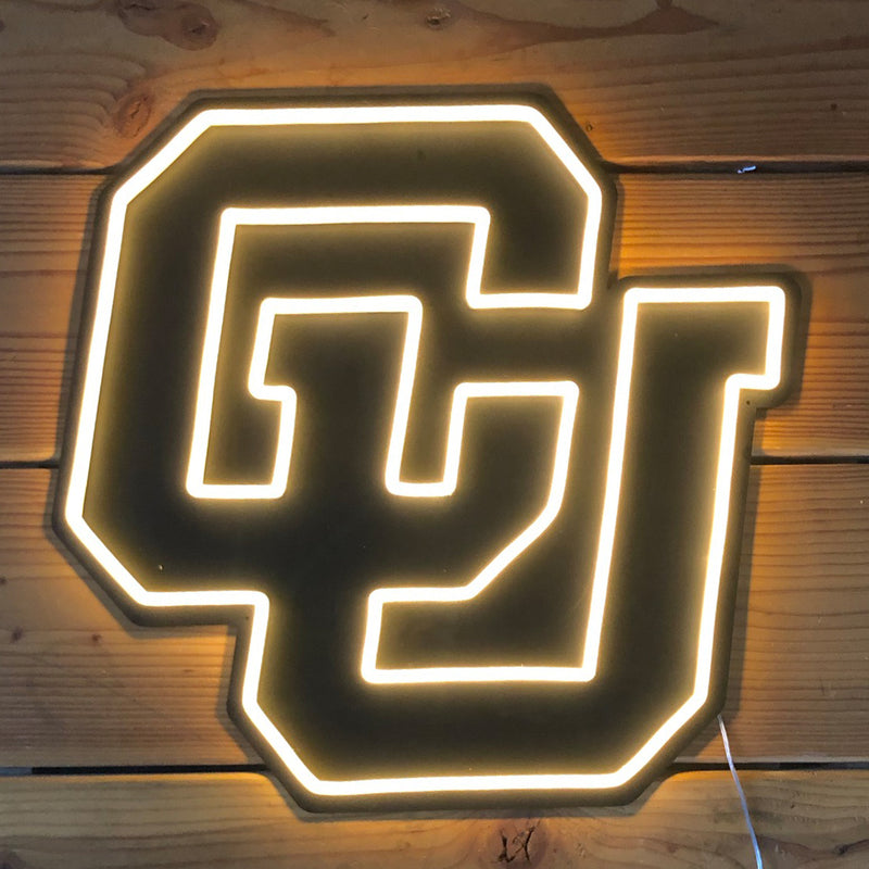 Interlocking CU Neon Sign - Saturday Neon